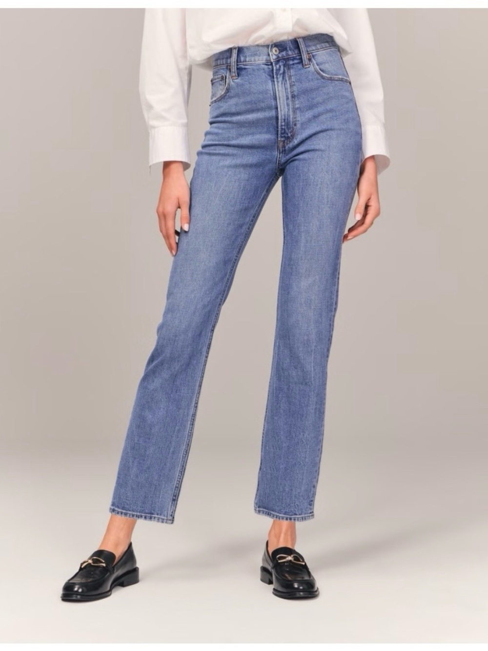 Abercrombie & Fitch The Ankle Straight Ultra High Rise Jean (size 25/0XS)